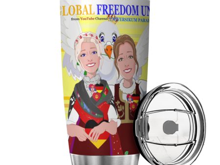 Tumbler GLOBAL FREEDOM UNITED© Women Serbia & Germany Yellow Discount