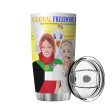 Tumbler Global Freedom United Women Kuwait & Usa Old Peace Yellow Supply