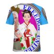 Women´s T-shirt 3 GLOBAL FREEDOM UNITED© Women USA & China  Blue Discount