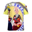 Women´s T-shirt GLOBAL FREEDOM UNITED© Women Croatia & Germany V2 1  Yellow For Cheap