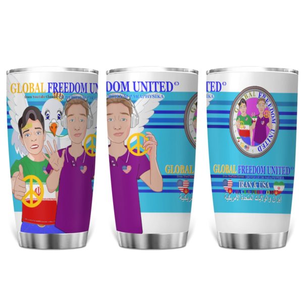 Tumbler GLOBAL FREEDOM UNITED© Men Iran & USA  Blue Online now