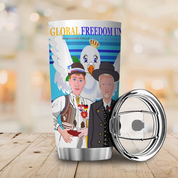 Tumbler GLOBAL FREEDOM UNITED© Men Croatia & Germany Blue Hot on Sale