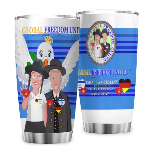 Tumbler GLOBAL FREEDOM UNITED© Men Israel & Germany Deep Blue Supply