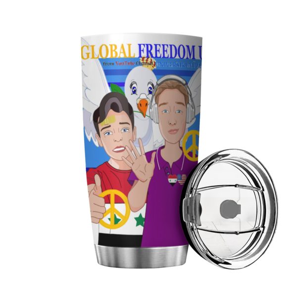 Tumbler GLOBAL FREEDOM UNITED© Men Syria & USA Deep Blue Cheap