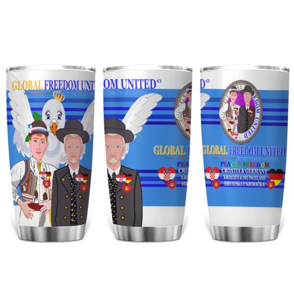 Tumbler GLOBAL FREEDOM UNITED© Men Croatia & Germany Deep Blue For Discount