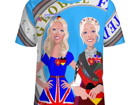 Women´s T-shirt 2 GLOBAL FREEDOM UNITED© Women England & Germany  Blue Online