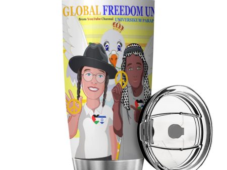 Tumbler Global Freedom United Men Palestina & Israel Yellow Sale