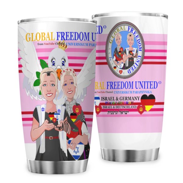 Tumbler GLOBAL FREEDOM UNITED© Women Israel & Germany Pink Online Sale