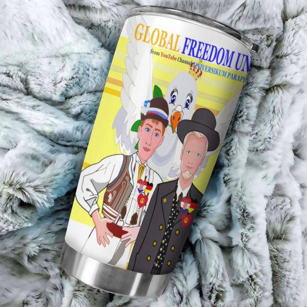 Tumbler GLOBAL FREEDOM UNITED© Men Croatia & Germany Yellow For Sale