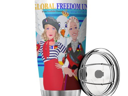 Tumbler Global Freedom United Women French & Germany Old Peace Blue Fashion