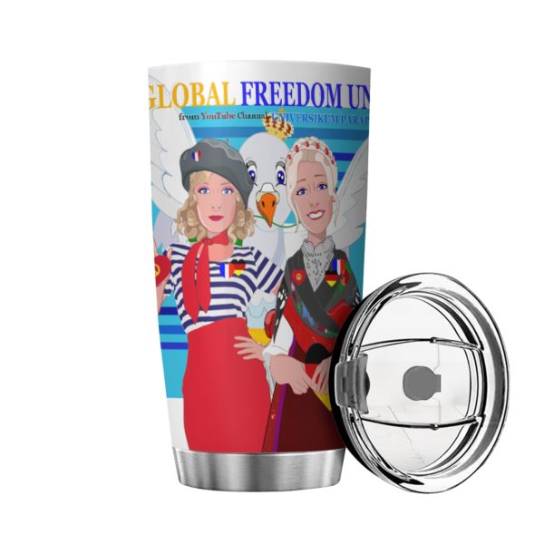 Tumbler Global Freedom United Women French & Germany Old Peace Blue Fashion