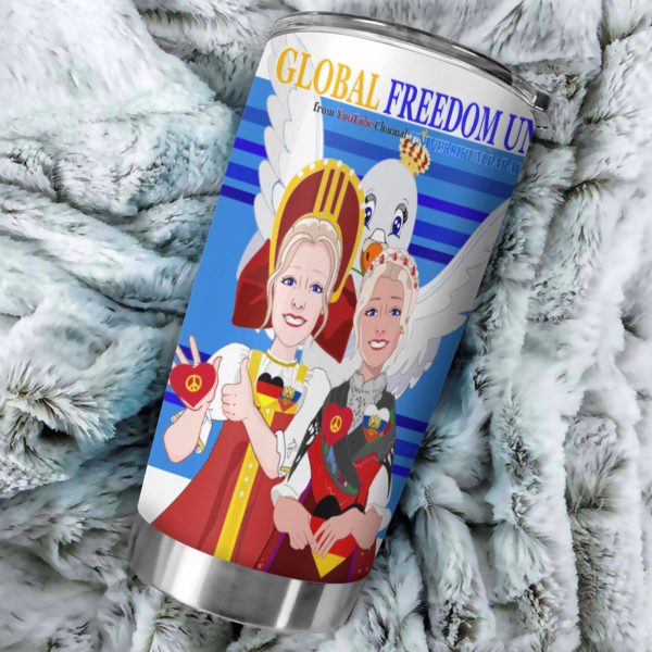 Tumbler Global Freedom United Women Russia & Germany Old Peace Deep Blue Supply