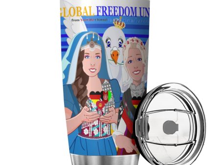 Tumbler Global Freedom United Women Afghanistan & Germany Old Peace Deep Blue For Cheap