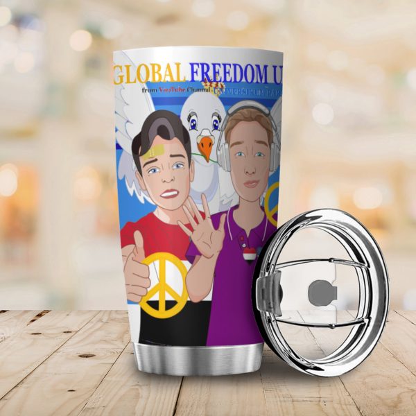 Tumbler GLOBAL FREEDOM UNITED© Men Yemen & USA Deep Blue Supply