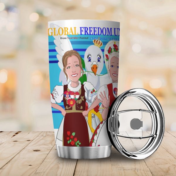 Tumbler GLOBAL FREEDOM UNITED© Women Hungary & Serbia Blue Online now