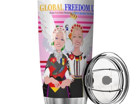 Tumbler Global Freedom United Women Romania & Germany Old Peace Pink on Sale