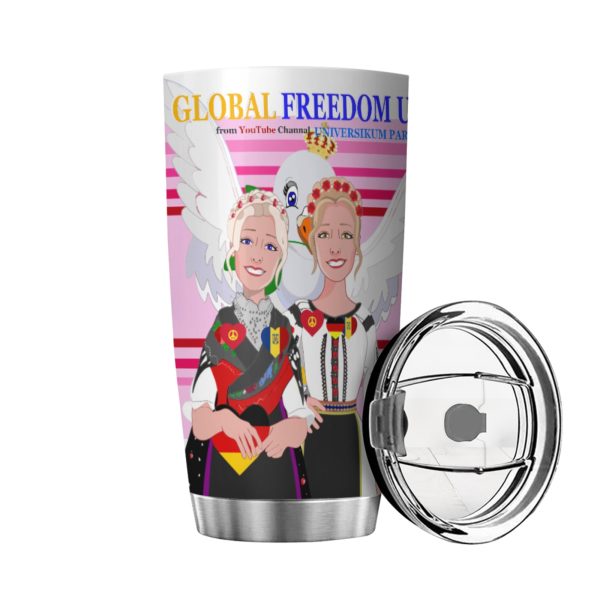 Tumbler Global Freedom United Women Romania & Germany Old Peace Pink on Sale