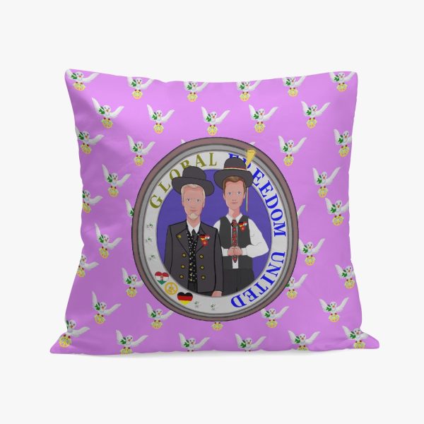 GLOBAL FREEDOM UNITED MEN GERMANY & HUNGARY OLD PEACE LILAC 18   Square Pillow Cover Discount