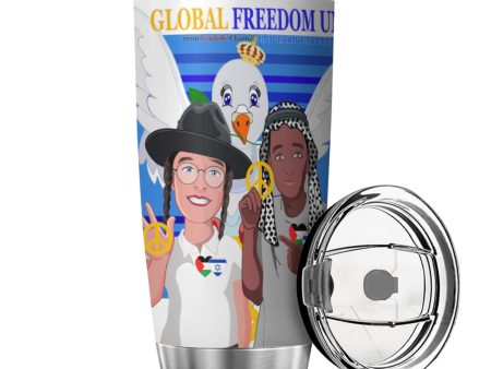 Tumbler Nglobal Freedom United Men Palestina & Israel Deep Blue Discount