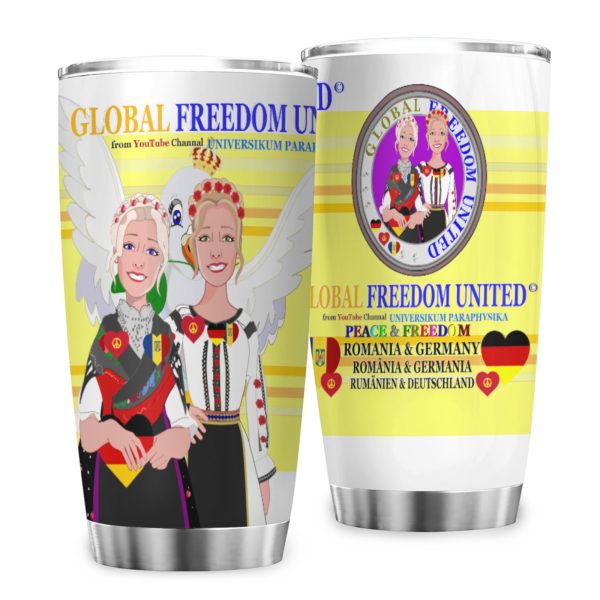 Tumbler Global Freedom United Women Romania & Germany Old Peace Yellow For Cheap