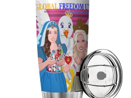 Tumbler Global Freedom United Women Afghanistan & Usa Old Peace Pink Sale