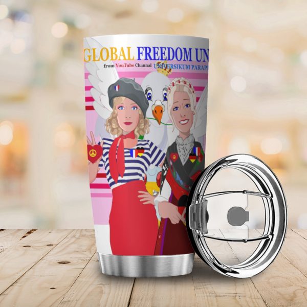 Tumbler Global Freedom United Women French & Germany Old Peace Pink 2 For Cheap