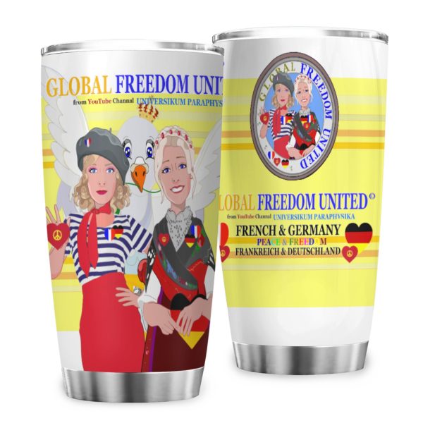 Tumbler Global Freedom United Women French & Germany Old Peace Yellow Discount