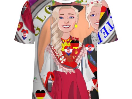 Women´s T-shirt GLOBAL FREEDOM UNITED© Women Croatia & Germany V2 2 Lilac Supply