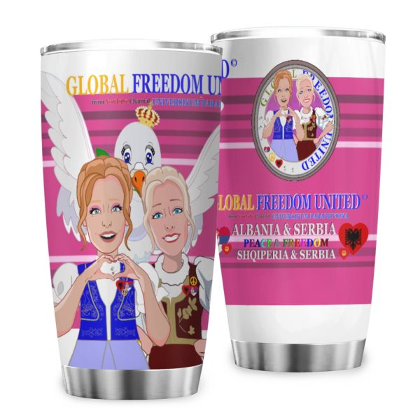 Tumbler Global Freedom United Women Albania & Serbia Old Peace Pink1 Hot on Sale