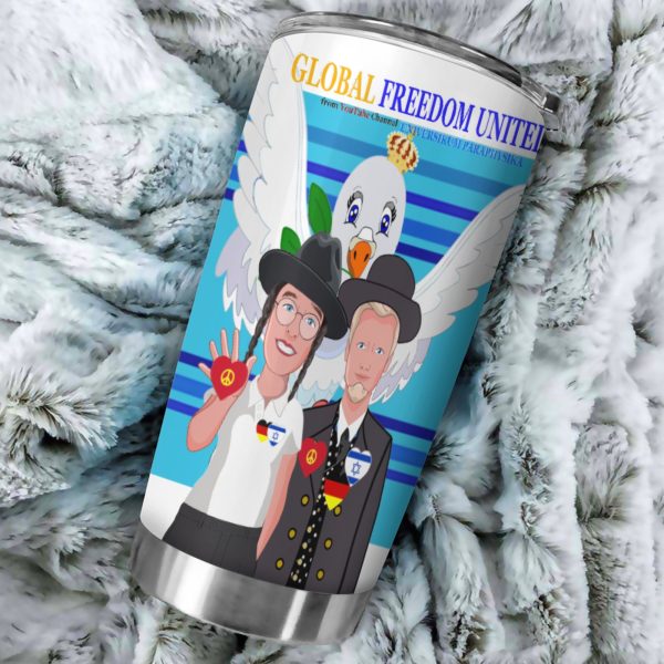 Tumbler GLOBAL FREEDOM UNITED© Men Israel & Germany Blue Online Hot Sale