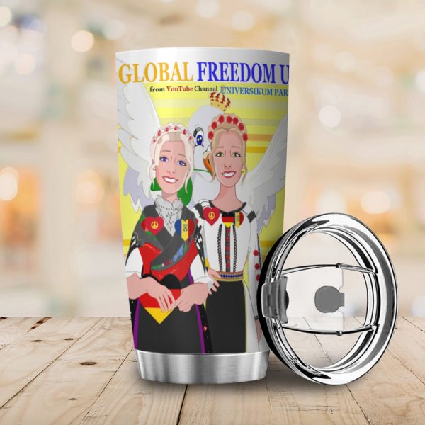 Tumbler Global Freedom United Women Romania & Germany Old Peace Yellow For Cheap