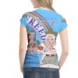 Women´s T-shirt GLOBAL FREEDOM UNITED© Women AFGHANISTAN & USA   V1 Blue Online Hot Sale