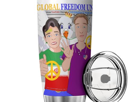 Tumbler GLOBAL FREEDOM UNITED© Men Iran & USA  Grey Cheap