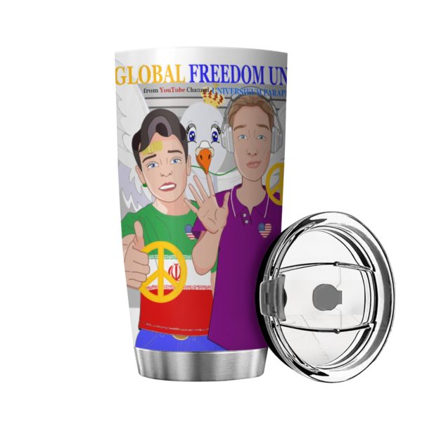 Tumbler GLOBAL FREEDOM UNITED© Men Iran & USA  Grey Cheap