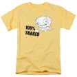 SPONGEBOB SQUAREPANTS : 100% SOAKED S\S ADULT 100% COTTON 18\1 T-SHIRT Banana XL on Sale