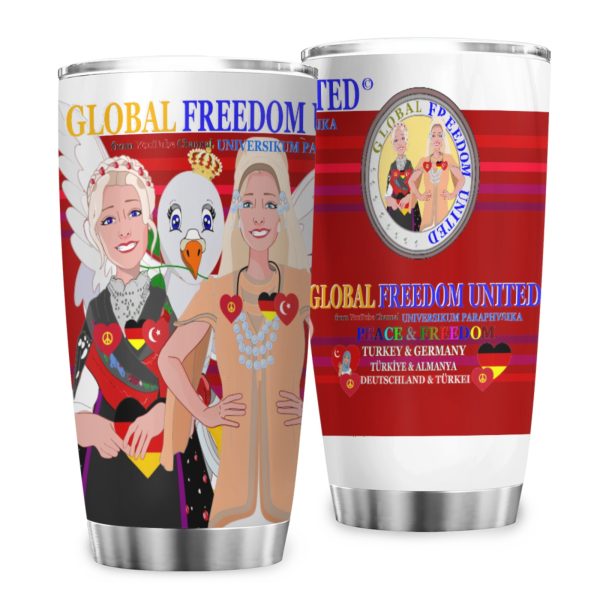 Tumbler Global Freedom United Women Germany & Turkey Old Peace Red Fashion