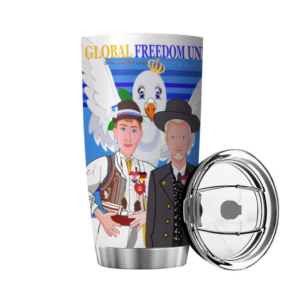 Tumbler GLOBAL FREEDOM UNITED© Men Croatia & Germany Deep Blue For Discount