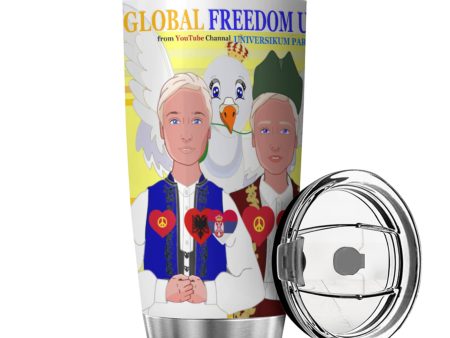 Tumbler Global Freedom United Men Albania & Serbia Old Peace Yellow For Discount