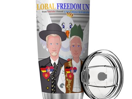 Tumbler GLOBAL FREEDOM UNITED© Men Serbia & Germany Grey Fashion