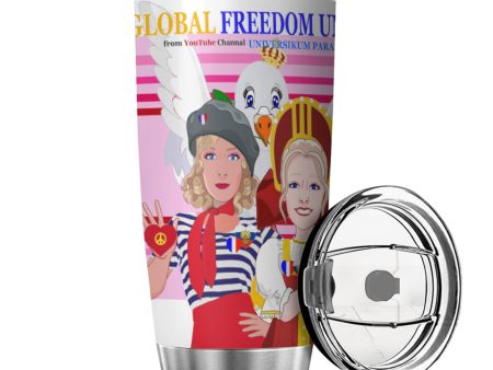 Tumbler Global Freedom United Women French & Russia Old Peace Pink Cheap