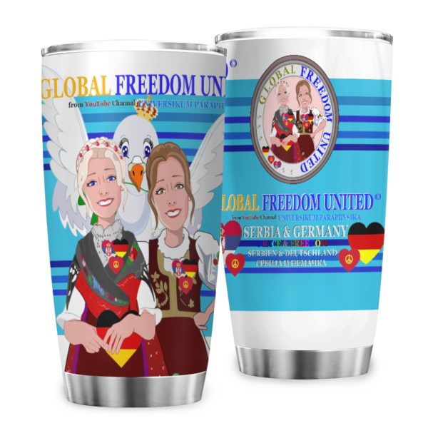 Tumbler GLOBAL FREEDOM UNITED© Women Serbia & Germany Blue Discount