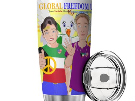 Tumbler Global Freedom United Men Kuwait & Usa Old Peace Yellow Cheap