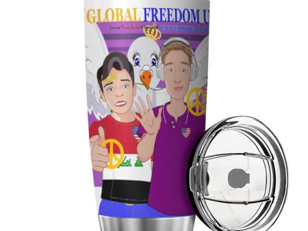 Tumbler GLOBAL FREEDOM UNITED© Men Iraq & USA Lilac Supply