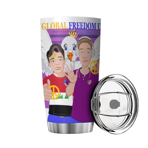 Tumbler GLOBAL FREEDOM UNITED© Men Iraq & USA Lilac Supply