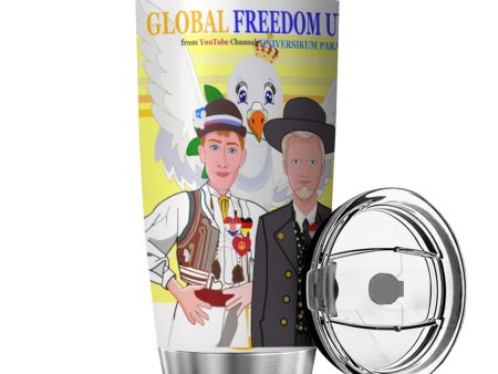 Tumbler GLOBAL FREEDOM UNITED© Men Croatia & Germany Yellow For Sale