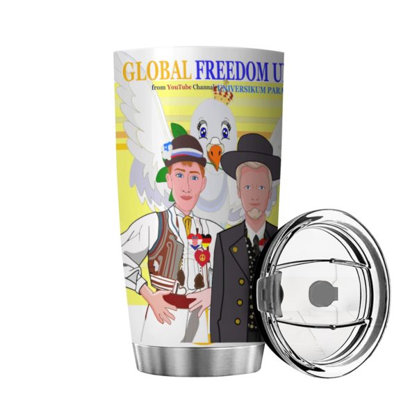 Tumbler GLOBAL FREEDOM UNITED© Men Croatia & Germany Yellow For Sale