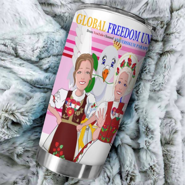 Tumbler GLOBAL FREEDOM UNITED© Women Hungary & Serbia Pink2 Fashion