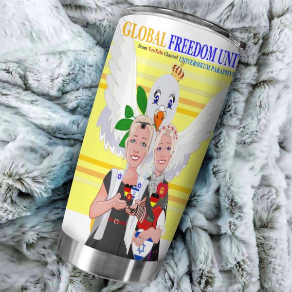 Tumbler GLOBAL FREEDOM UNITED© Women Israel & Germany Yellow Cheap