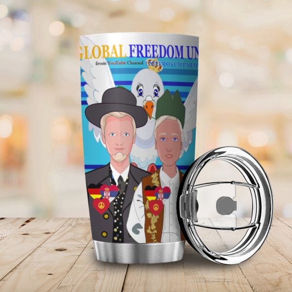 Tumbler GLOBAL FREEDOM UNITED© Men Serbia & Germany Blue 2 Online