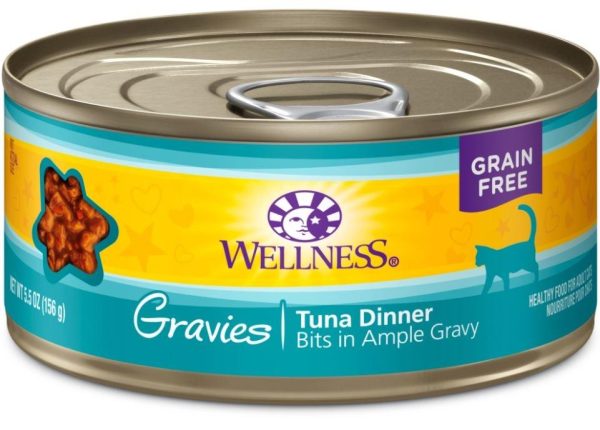 Wellness Natural Grain Free Gravies Tuna Dinner Canned Cat Food Online Sale